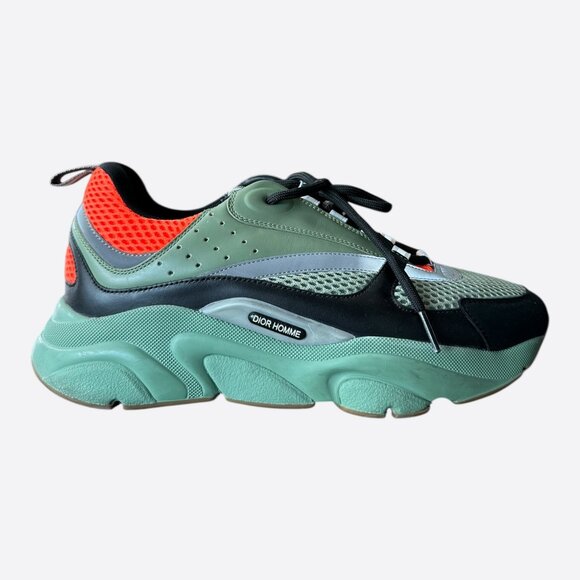 Dior Green & Orange B22 Sneakers - Picture 1 of 8